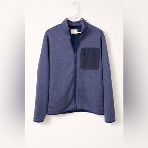 Preppy Old Navy Men's Heathered Fleece Lined Jacket